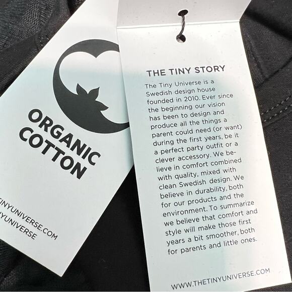The Tiny Universe Tiny Wings Dress Size 8 Years Black Organic Cotton NEW - Picture 9 of 13